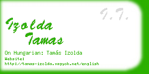 izolda tamas business card